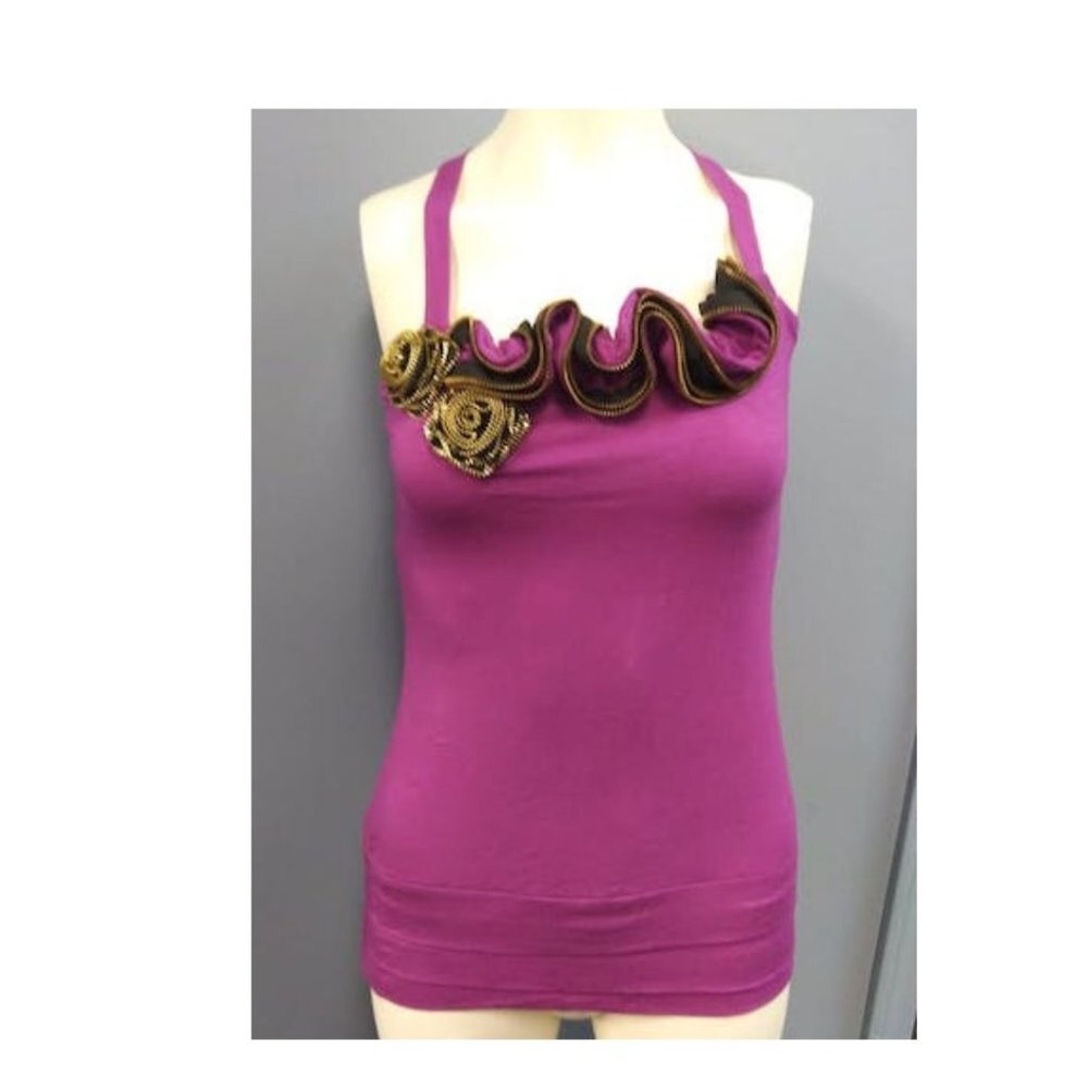 Nu Collective Women Purple Sleeveless Top,Size Medium